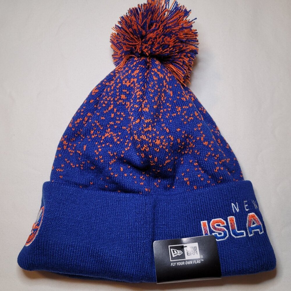 New York Islanders Beanie New Era Cuffed Knit Hat Pom NWT Hockey NHL - Picture 6 of 8